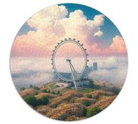 Ferris Wheel Puzzle Rotondo 1000 Pezzi Rompicapo Per Adulti E Bambini Kirche Building Scenery Church Park Creativo Colorato Giocattolo Regalo Bambino 1000pcs (67.5x67.5cm)