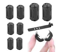 Ferrite Antidisturbo Clip,Ferrite Antidisturbo,Nero Ferrite Anello Nucleo,Ferrite Anello Nucleo,Nuclei di Ferrite,Anello di Ferrite Clip,Per USB Audio Video Rete Radio Cavo (Nero*8 Pezzi)