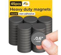 Ferrite Magnete Product Like 2S-7ZVX-11K7, diametro 15 mm x 3 mm, adesivo da 3 m, confezione da 45 pezzi