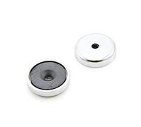 Ferrite Y30Bh Pot Magnet Per Arti, Artigianato, Produzione Di Modelli, Fai -Da -Te, Hobby, Ufficio E Casa - 32mm Dia x 7mm Di Spessore x 5mm C/Lavello - 6,9kg Pull