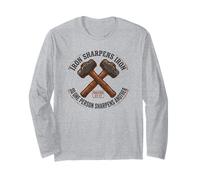 Ferro Affila Proverbi Ferro 27:17 Christian Design Maglia a Manica