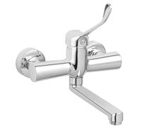 Ferro Algeo Medico rubinetto per lavabo a parete cromo BAGM3