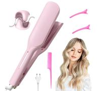 Ferro Arricciacapelli 32mm, Ferro Ondulato per Capelli con 5 Temperatura Regolabile Ondulata, Onde Capelli Francese per Acconciature Effetto Riccio e Ondulati Temperatura Regolabile