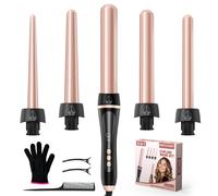 Ferro Arricciacapelli 5 in 1 Set Arricciacapelli Ceramica con Temperatura