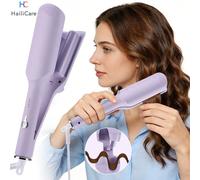 Ferro arricciacapelli a forma di uovo viola da 32 mm, con 12 milioni di ioni negativi per la cura dei capelli, 4 impostazioni di temperatura, riscaldamento rapido in 30 secondi, regalo perfetto per la