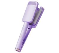 Ferro arricciacapelli a robri, 3 barilotto arricciacapelli a onda rovy con crimper per capelli in ceramica, bigodino con quattro temperature, viola..