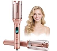 Ferro Arricciacapelli Automatico Arriccia Capelli: 25 mm Piastra Boccoli Automatica con 14 Impostazioni di Temperatura e 5 Timer - Automatic Curling Iron con Schermo LED & Protezione Antiscottatura