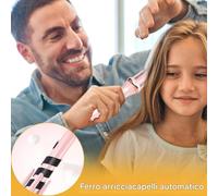 Ferro Arricciacapelli Automatico | Bacchetta per Arricciare i Capelli con Calore Istantaneo Regolabile,Ondulatore Girevole per Capelli Lunghi | per Donne Mamma Figlia Fidanzata Ragazze Famiglia Amici