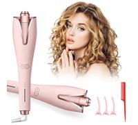 Ferro Arricciacapelli, Curling Tong, Arricciacapelli impostazione PRO+ protezione del capello, Regolazione della temperatura a quattro velocità, cavo anti-groviglio rotante a 360° Gruppo (Rosa)
