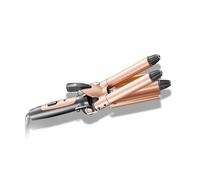 OBA Ferro Arricciacapelli Professionale, Ceramica al Titanio, 33cm, Riscaldamento Rapido 30 Secondi, Design Pieghevole, Rose Gold