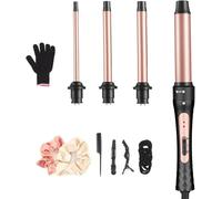 Ferro Arricciacapelli Set 3 in 1, 9-32mm Ferro Arricciacapelli Professionale con Rivestimento in Ceramica Arricciacapelli con 3 Ferri di Diverso Diametro, con guanti (9-33MM)