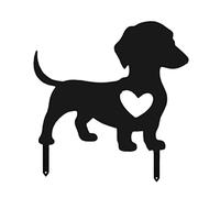 Ferro battuto moderno animale astratto cane ornamento semplice statuetta bassotto terra Y3U6 decorazione inserimento giardino
