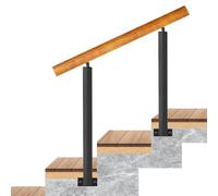 Ferro battuto regolabile a 3 gradini per scale esterne, ringhiera laterale in metallo per gradini in cemento e legno, altezza 85 cm, ideale per la sicurezza del portico e del giardino