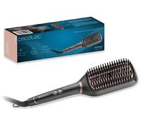 FERRO CON SPAZZOLA CECOTEC InstantCare SquareBrush, Potenza massima 45 W, in Ceramica, Temperatura max 210 °C, si riscalda in 1 min, Tecnologia a ioni, Bronzo, Grigio