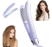 Ferro crespa per capelli con riscaldamento PTC a 30 secondi, doppio dente per sensore 3D, 3 modalità di temperatura (160-200°C) + ioni negativi, leva-radice volumizzante, accessori per curling per le