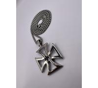 Ferro Croce Pendente Argento Celtico Schwartz Cavalieri Templari Maltese