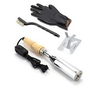 Ferro da Branding Elettrico per Logo Personalizzato - Timbro Termico in Legno, Pelle, Bistecca, Torta, Pane - Design Artigianale (8 mm, 300 W, Manico Elettrico)