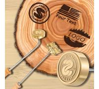 Ferro da branding personalizzato in legno personalizzato - Crea il tuo logo Metallo Branding Ferro per la combustione del legno Timbro Cuoio Carne Carta Plastica Burger Bun, Design artigianale