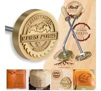Ferro da branding personalizzato per ferri da stiro per marchio in legno Timbro personalizzato Logo personalizzato Timbro in metallo per bistecca Cuoio Cibo carne Torta di pane 6.3cm