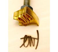 Ferro da marchio personalizzato per legno, metallo, per legno, carne, carta, plastica, realizzato a mano da Design (2,54 cm)