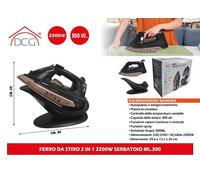 FERRO DA STIRO 2 IN 1 2200W SERBATOIO ML.300