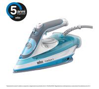 Braun TexStyle 5 SI 5006 BL Ferro da stiro a secco e a vapore Piastra in Ceramica 2600 W Blu, Grigio, Bianco