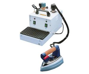 Ferro da stiro a vapore con caldaia Professionale , Appoggiaferro in silicone, braccio di sospensione ed elettrovalvola 1 capacità 1,5 Litri - 1 Ora di stiratura 42x27x29 cm 2,5 Bar colore bianco bian