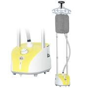 Ferro da stiro a vapore verticale 1950W 2L con temperatura regolabile in 11 livelli e barra telescopica gialla