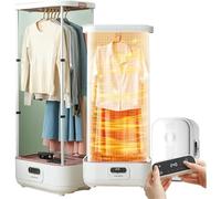 Ferro da stiro a vapore verticale pieghevole con telecomando vaporizzatore for indumenti sospeso wireless da 900W for una stiratura rapida la rimozione delle pieghe