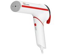 Polti Vaporella Vertical Styler GSM50R, Ferro da Stiro Verticale Portatile con Manico Pieghevole, Riscaldamento in 30 Sec, Bianco e Rosso