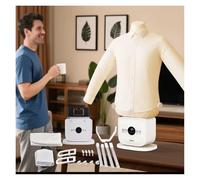 Ferro da stiro ad aria calda automatico, asciugatrice elettrica portatile e dispositivo antipiega a mani libere, delicato su tutti i tessuti, for la casa e i viaggi