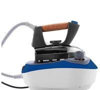 Ferro da Stiro con Caldaia a Pressione Piastra in Alluminio Vapore continuo | Serbatoio 850ml Potenza 2300W | Doppio Tasto di accensione Tappo di Sicurezza Blue