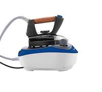 Ferro da Stiro con Caldaia a Pressione Piastra in Alluminio Vapore continuo | Serbatoio 850ml Potenza 2300W | Doppio Tasto di accensione Tappo di Sicurezza Blue