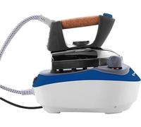Ferro da Stiro con Caldaia a Pressione Piastra in Alluminio Vapore continuo | Serbatoio 850ml Potenza 2300W | Doppio Tasto di accensione Tappo di Sicurezza Blue