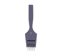 Ferro da stiro, con punta sostituibile e perforatrice rotonda rimovibile, per lavori di precisione e lavori artigianali in pelle (3 mm, 5 denti)