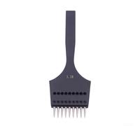 Ferro da stiro, con punta sostituibile e perforatrice rotonda rimovibile, per lavori di precisione e lavori artigianali in pelle (3,38 mm, 9 denti)