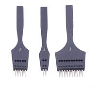 Ferro da stiro, con punta sostituibile e perforatrice rotonda rimovibile, per lavori di precisione e lavori artigianali in pelle (3 pezzi da 3 mm)