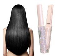 Ferro da stiro da viaggio, piastra per capelli da viaggio,Bigodino e piastra per capelli 2 in 1 | Piastra per ricaricabile, per portatile, per