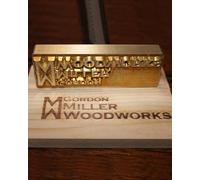 Ferro da stiro per legno, con logo personalizzato, in legno, pelle, per alimenti, barbecue, timbro termico con manico incluso (2,54 cm)