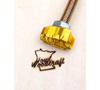 Ferro da stiro per marchio con logo personalizzato per legno, per pane, bistecca, pelle, plastica, cocco (2,54 cm)