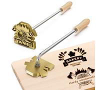 Ferro da Stiro per Pirografia con Logo Personalizzato, Timbro Termico Legno per Pane, Carta, Pelle, Attrezzo Artigianato Fai da Te (1.5 Inches/3.8 cm)