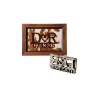 Ferro da stiro personalizzato in pelle per matrimoni - Ferro di marca personalizzato, regalo di nozze personalizzato, metodo di marca facile da usare, regalo di nozze per lui
