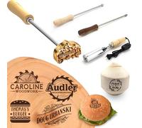 Ferro da stiro personalizzato per hamburger in legno, pelle, carne, logo personalizzato, per regali artigianali (2.5cm)
