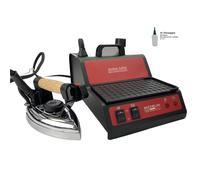 Ferro da stiro professionale con caldaia in Acciaio con Resistenza Anti calcare e anti corrosione Jemma Super Professional 38x26xh25 cm - 2.2 Lt Made in Italy colore nero rosso