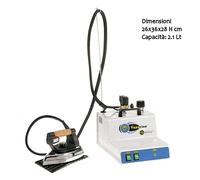 Ferro da Stiro professionale Vaporino bianco maxi 2,3 Lt - 3 Ore di stiratura con ferro valvola regolabile. doppia valvola di sicurezza e termostato di sicurezza bianco