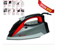 Ferro da Stiro SINGER STEAMLOGIC PLUS dotato di una piastra in ceramica di alta qualità con 485 micro fori serbatoio 350ML rosso