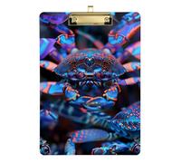 Ferro di cavallo Granchio Luminoso Neon Acciaio Azzurro Ragazze Appunti per la Scuola Acrilico Carino per Pallavolo Allenatori di Baseball Dimensioni 9 x 12.5 Tabla para escribir