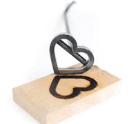 Ferro di marca del cuore - Ferro di marca del cuore largo 3 pollici, marchio di cuoio di legno personalizzato, progetti di lavorazione del legno personalizzati personalizzabili, ferri da stiro per