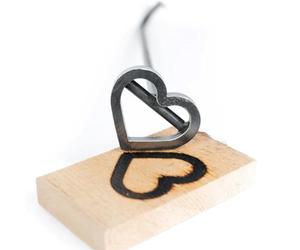 Ferro di marca del cuore - Ferro di marca del cuore largo 3 pollici, marchio di cuoio di legno personalizzato, progetti di lavorazione del legno personalizzati personalizzabili, ferri da stiro per