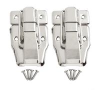 Ferro per valigia per cassetta degli attrezzi Lift-Off Chest Plus per confezione doppia Toggle Catch Holder Clip in argento Armadietto 78x48mm Tipo tronco con formato moderno Casa per hardware